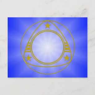 ALLEEN KLEURKLEUREN - koninklijke blauwe ster Briefkaart