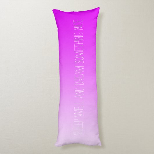 ALLEEN KLEURKLEUREN - neonroze + jouw tekst Lichaamskussen (Achterkant (Verticaal))