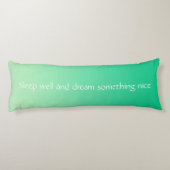 ALLEEN KLEURKLEUREN - oceaangroen + jouw tekst Lichaamskussen (Achterkant)