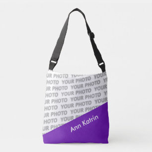 ALLEEN KLEURRECHTERS - paars + uw ideeën Crossbody Tas