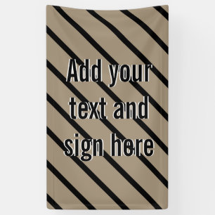ALLEEN KLEURSTRIPEN - steenbeige + uw rug. Spandoek