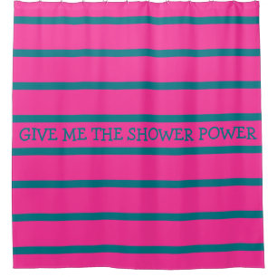 ALLEEN KLEURSTRIPES - roze + uw rug. en ideeën Douchegordijn