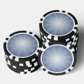 Alleen kleurverlopen Sterren - blauw Poker Chips (Opstapeling)