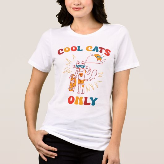 Alleen koele katten Tri-Blend shirt (Voorkant)