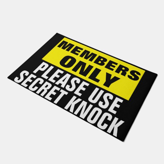 Alleen leden deurmat (Schuin)