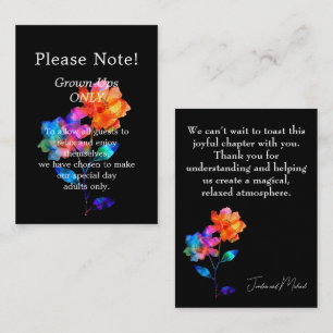 🌈 Alleen LGBTQ Volwassenen Bloemen & Trots Informatiekaartje