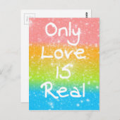 Alleen liefde is echt briefkaart (Voorkant / Achterkant)