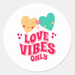 Alleen liefdesvirussen ronde sticker