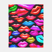 Alleen  lippen fleece deken (Voorkant)