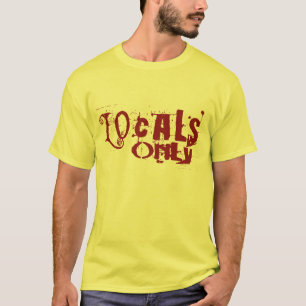 Alleen lokaal rood t-shirt