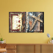 Alleen lopen en draagbreedte canvas afdruk (Insitu (Woonkamer))