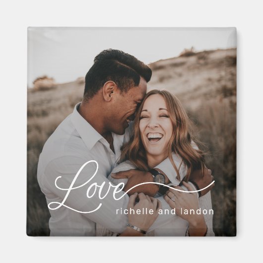 Alleen Love Editable Color Photo Magnet Magneet (Voorkant)