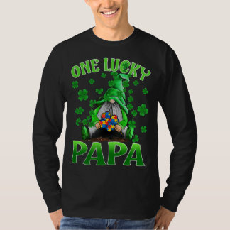 Alleen Lucky Papa Gnomes Autisme St Patrick's Day T-shirt