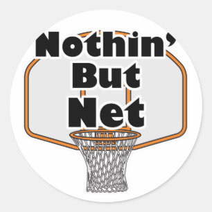alleen maar basketbalnet ronde sticker