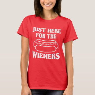 Alleen maar hier voor de worstjes, grappige 4 juli t-shirt