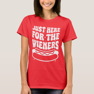 Alleen maar hier voor de worstjes, Grappige 4 juli T-shirt