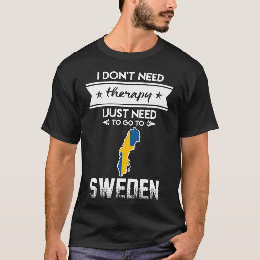 alleen maar naar zweden t-shirt (Voorkant)