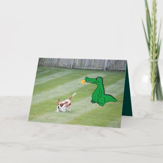 Alleen maar omdat Kaart, Basset & Fire Breathing D Kaart (Voorkant)