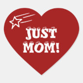 Alleen mam Red Hart Sticker (Voorkant)