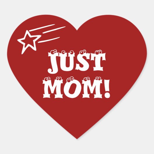 Alleen mam Red Hart Sticker (Voorkant)