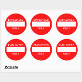 Alleen medewerkers stickers (Vel)