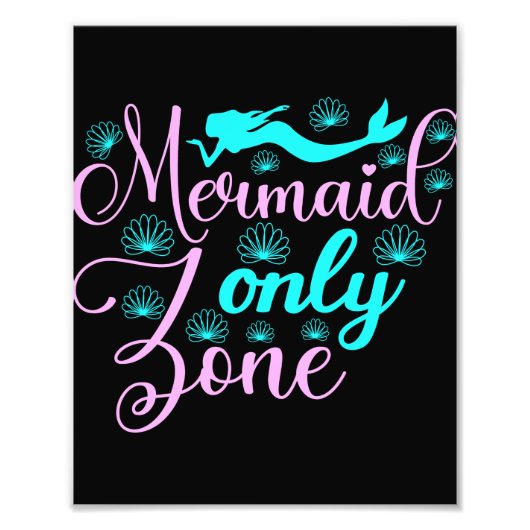 Alleen Mermaid Zone Foto Afdruk (Voorkant)