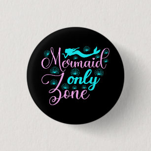 Alleen Mermaid Zone Ronde Button 3,2 Cm