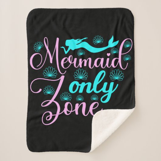Alleen Mermaid Zone Sherpa Deken (Voorkant)