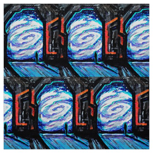 Alleen met de sjitterende Abyss Stof (Swatch)