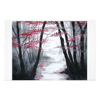 Alleen met elkaar lopen foto afdruk