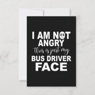 Alleen mijn busbestuurdersgezicht RSVP kaartje