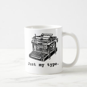 Alleen mijn type, typemachine koffiemok
