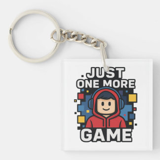 Alleen Nog Eén Game Gamer Sticker Sleutelhanger