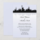 Alleen ontvangst New York Skyline Trouw Uitnodigin Kaart (Voorkant / Achterkant)