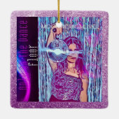 Alleen op de Dance Floor Square Ornament (Achterkant)