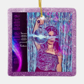 Alleen op de Dance Floor Square Ornament (Voorkant)