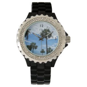 Alleen palmbomen horloge