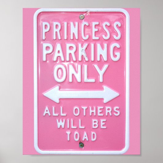 Alleen parkeren bij prinses poster (Voorkant)