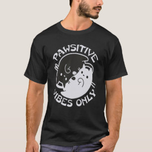 ALLEEN PAWSITIEVE VIBES Kat Yin Yang Namaste Yog T-shirt