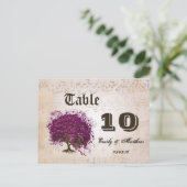 Alleen Peachy Sangria Heart Leaf Tree Briefkaart (Staand voorkant)