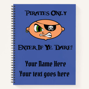 Alleen Piraten - Voer desgewenst in! - Angry Carto Notitieboek