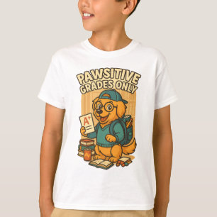 Alleen positieve cijfers - Terug naar school Hond T-shirt