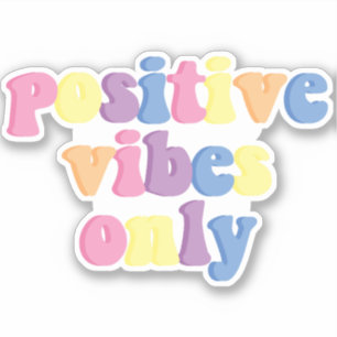 Alleen positieve vibes Groovy Retro Vinyl Sticker