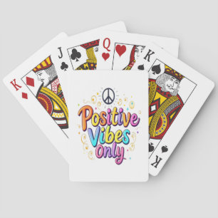 Alleen positieve vibes - kleurrijk bemoedigend ont pokerkaarten