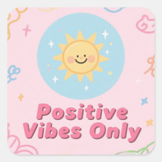 Alleen Positieve Vibes – Motiverende Sticker