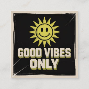 Alleen Positieve Vibes Vierkante Visitekaartje
