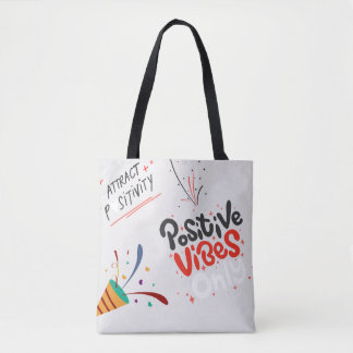 alleen positieve vibraties aantrekken draagtas