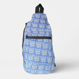 Alleen positieve vibraties sling bag