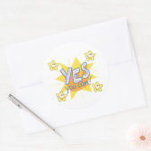 Alleen positieve virussen ronde sticker (Envelop)