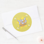 Alleen positieve virussen ronde sticker (Envelop)